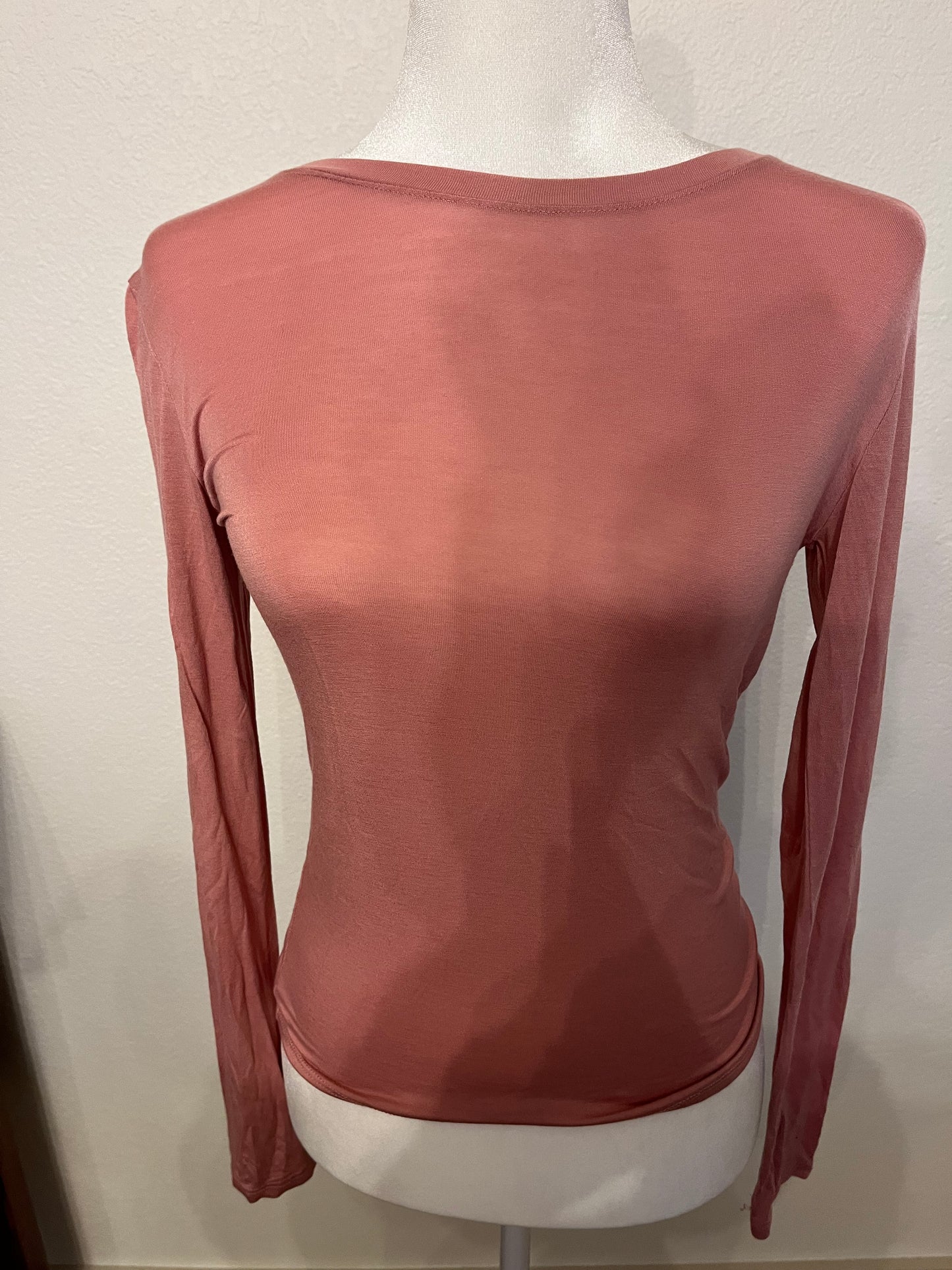 Popular 21 Mauve Knit Layering Top