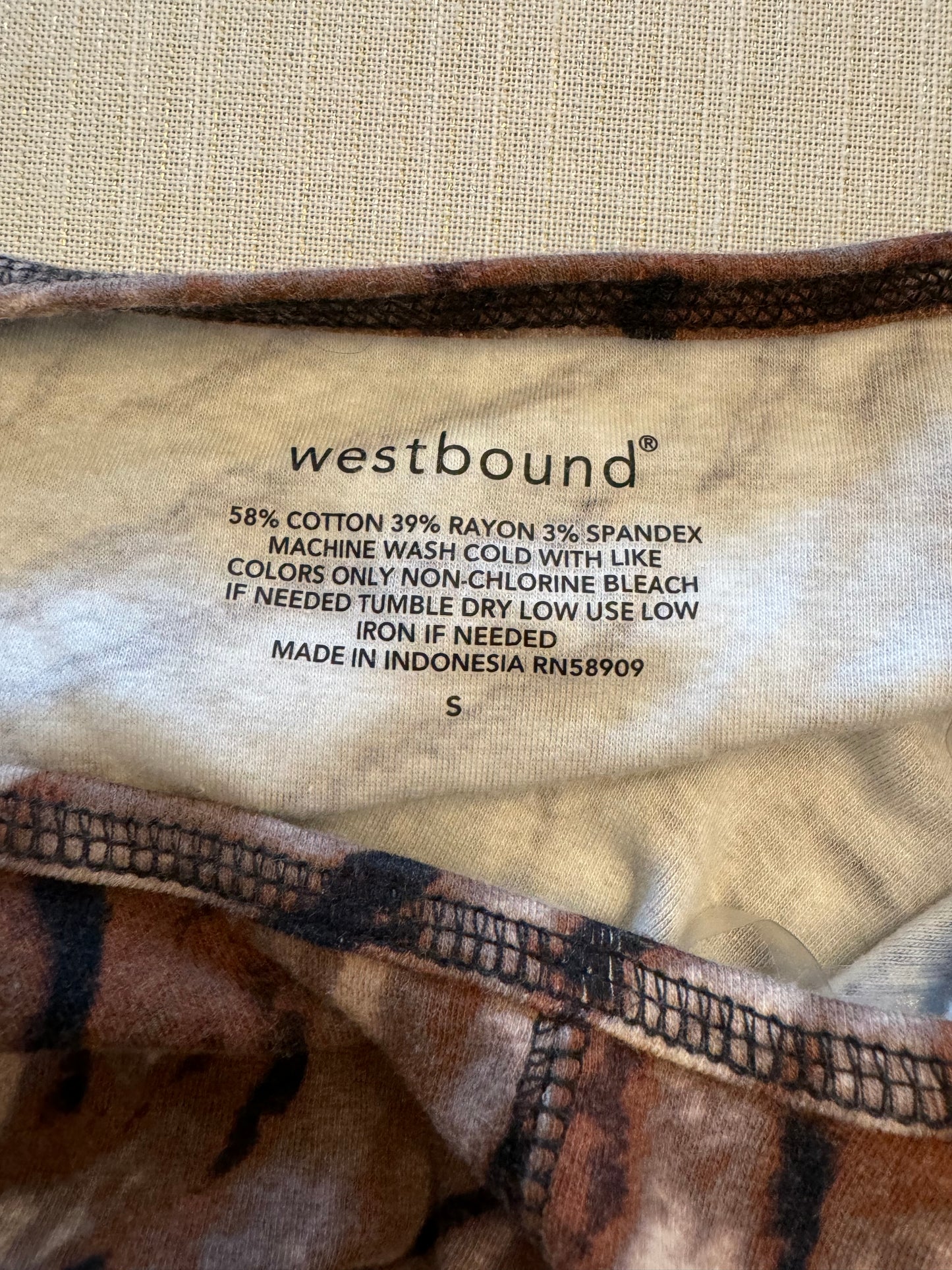 Westbound Brown Print Top