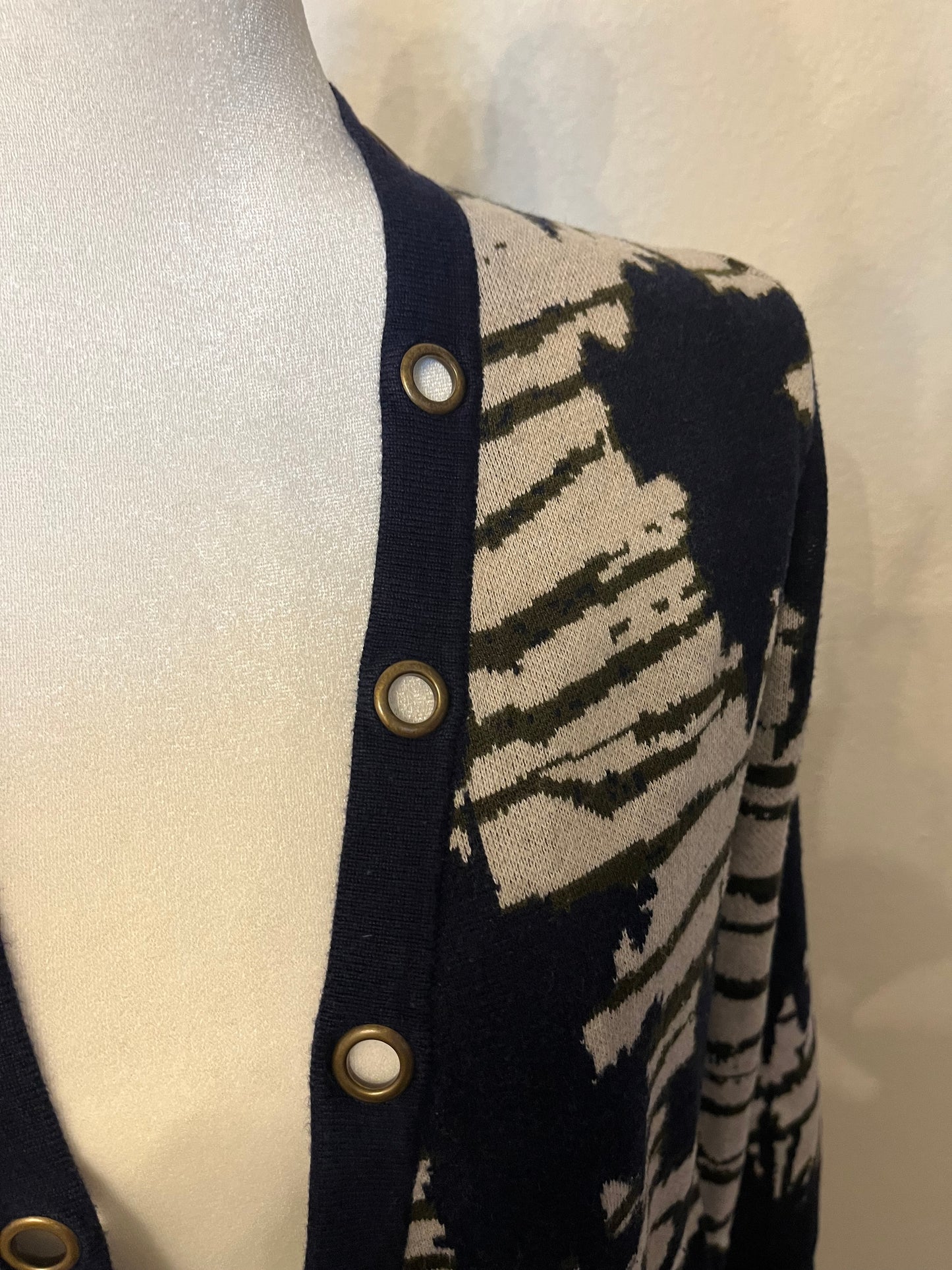 Belldini Navy Printed Cardigan