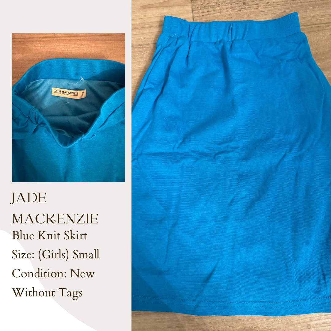 Jade Mackenzie Blue Knit Skirt