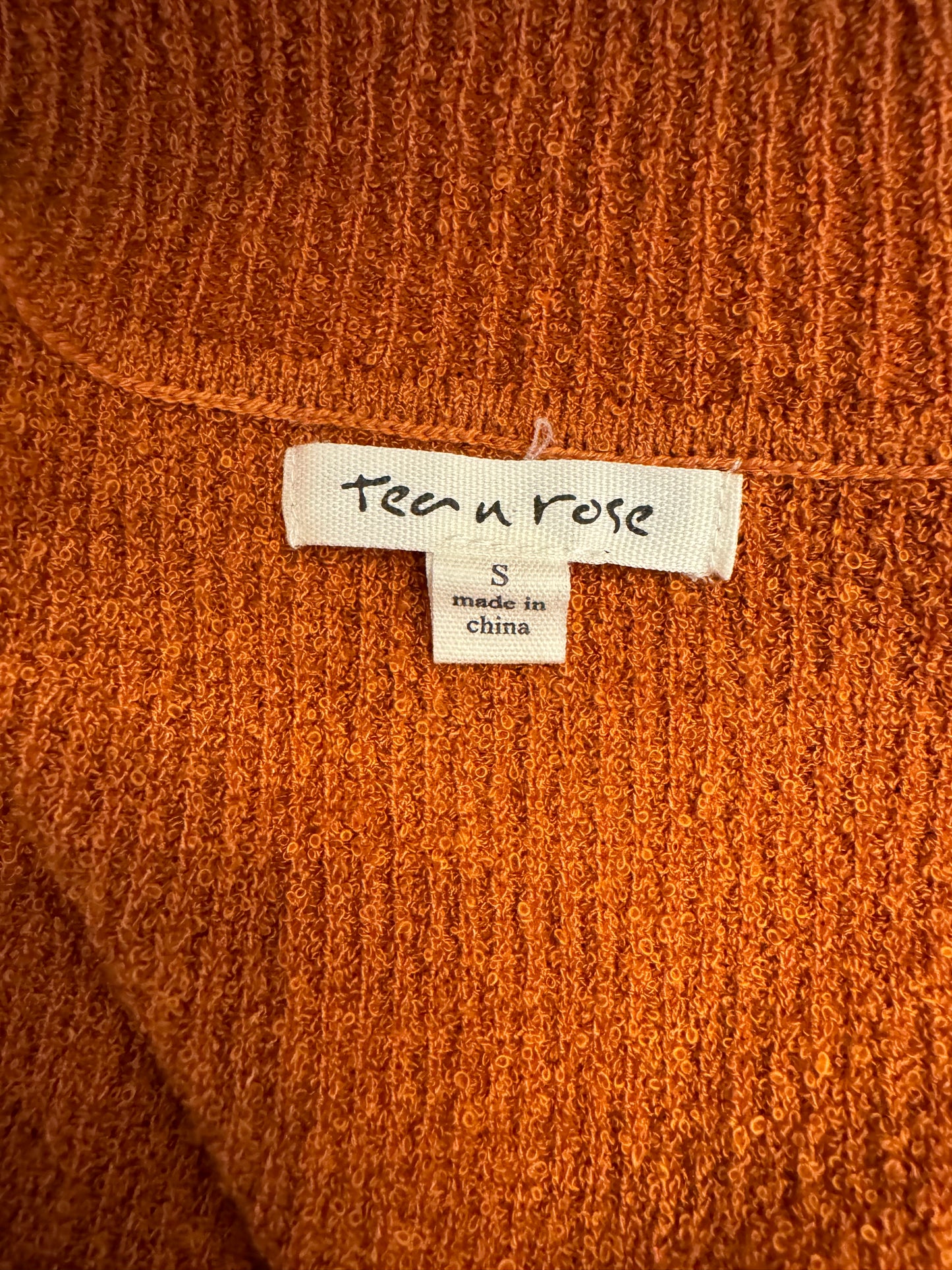 Tea N Rose Rust Knit Cardigan