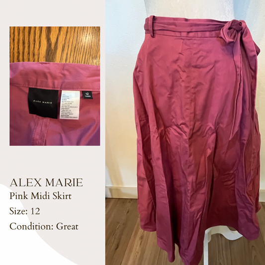 Alex Marie Pink Midi Skirt