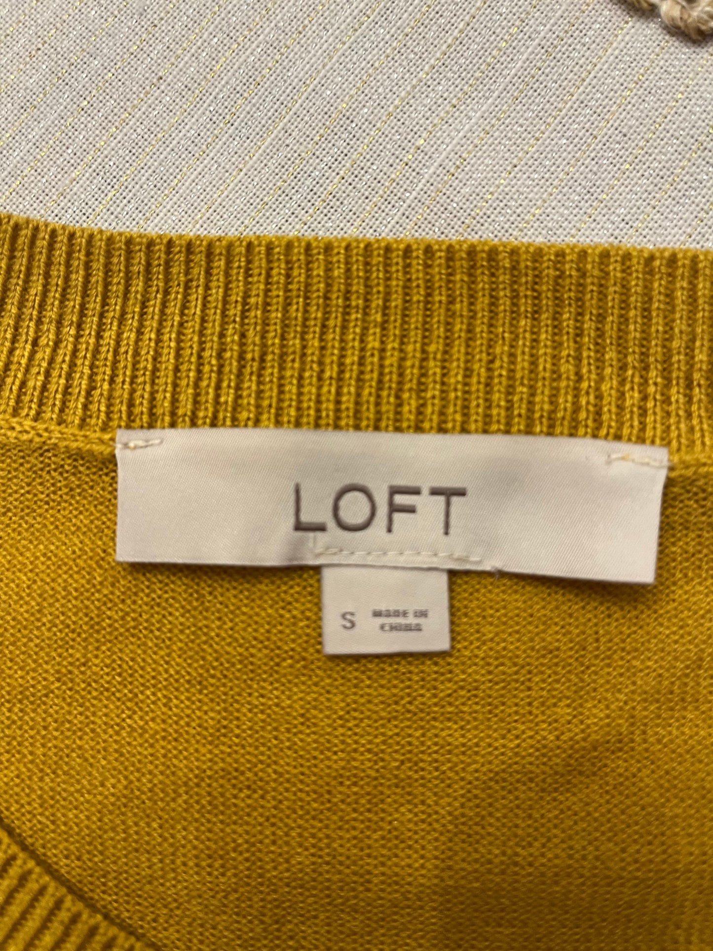 Loft Mustard Knit Cardigan