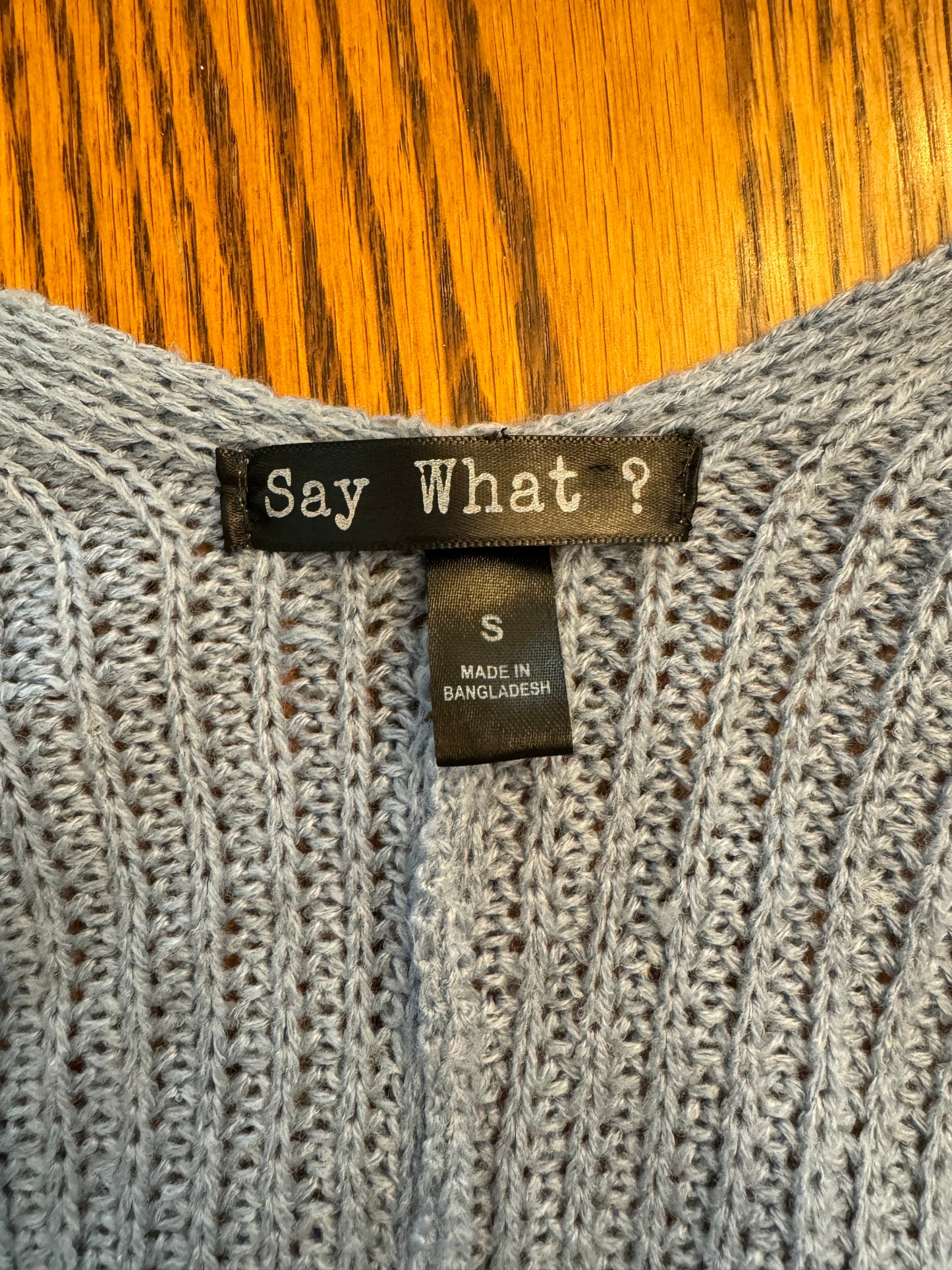 Say What? Slate Blue Knit Cardigan