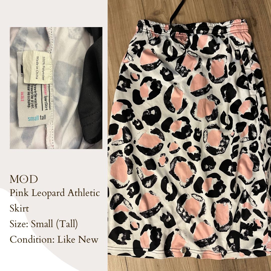 MOD Pink Leopard Athletic Skirt