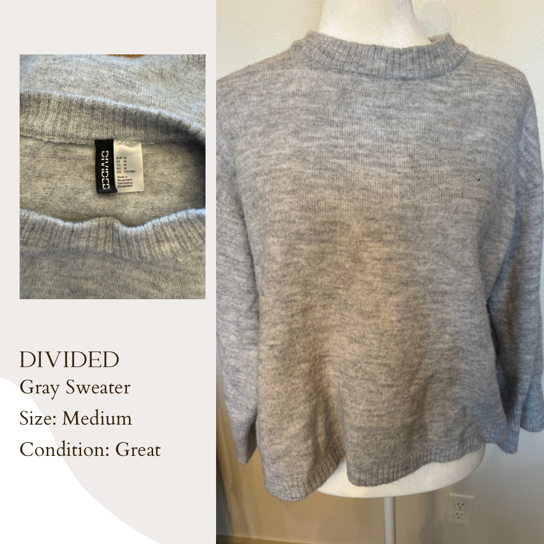 Divided Gray Sweater