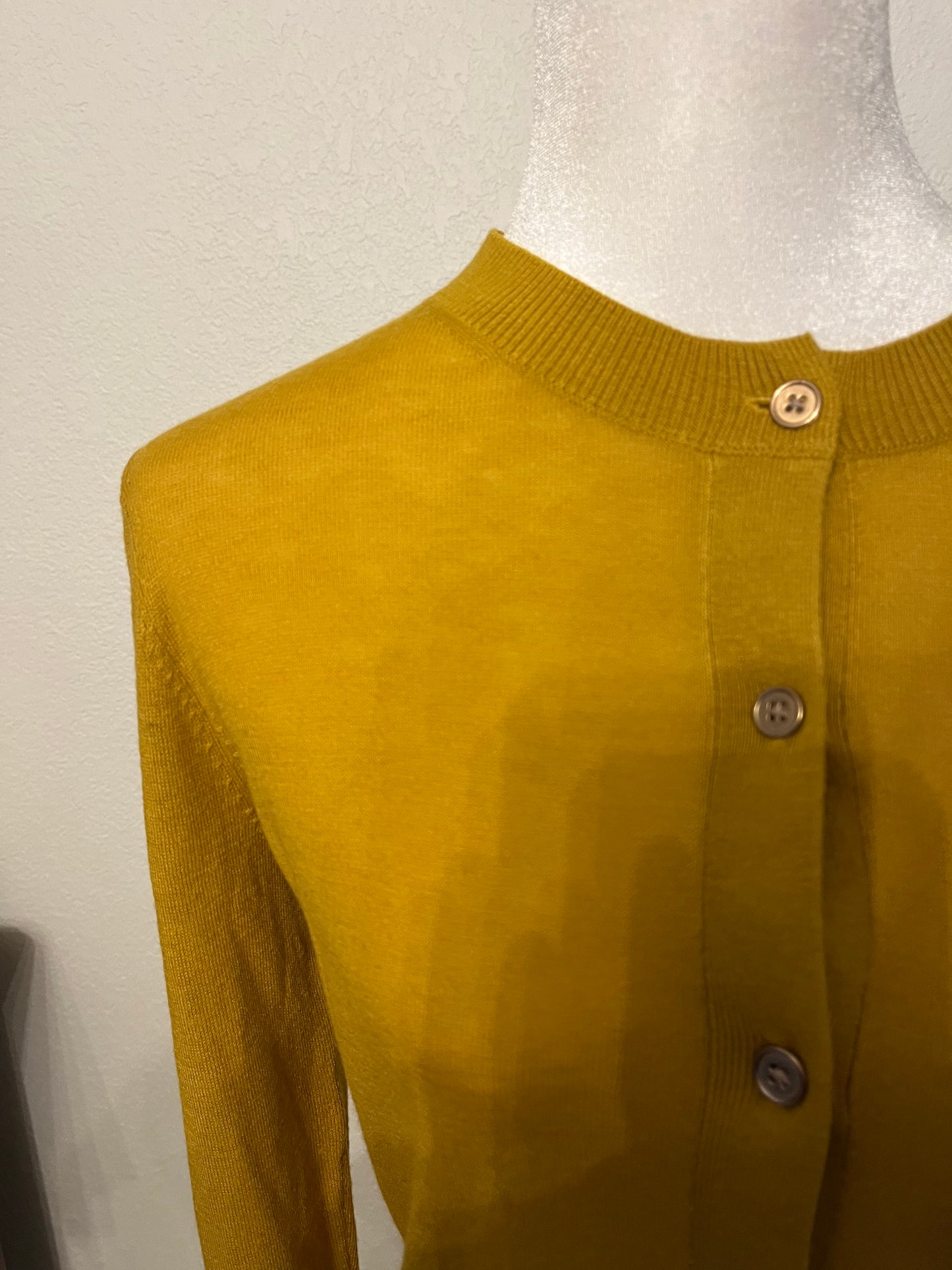 Loft Mustard Knit Cardigan