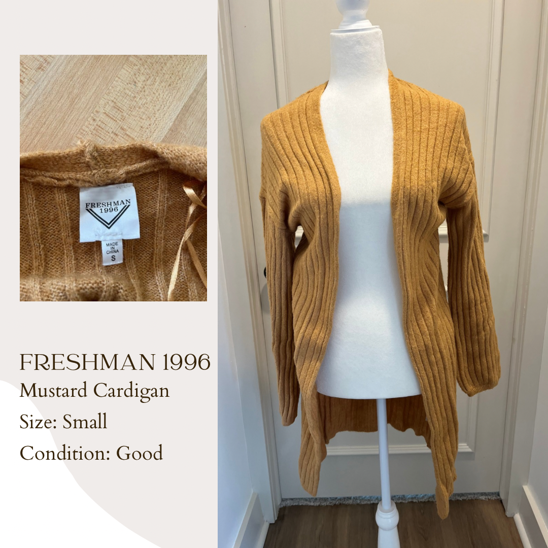 Freshman 1996 Mustard Cardigan