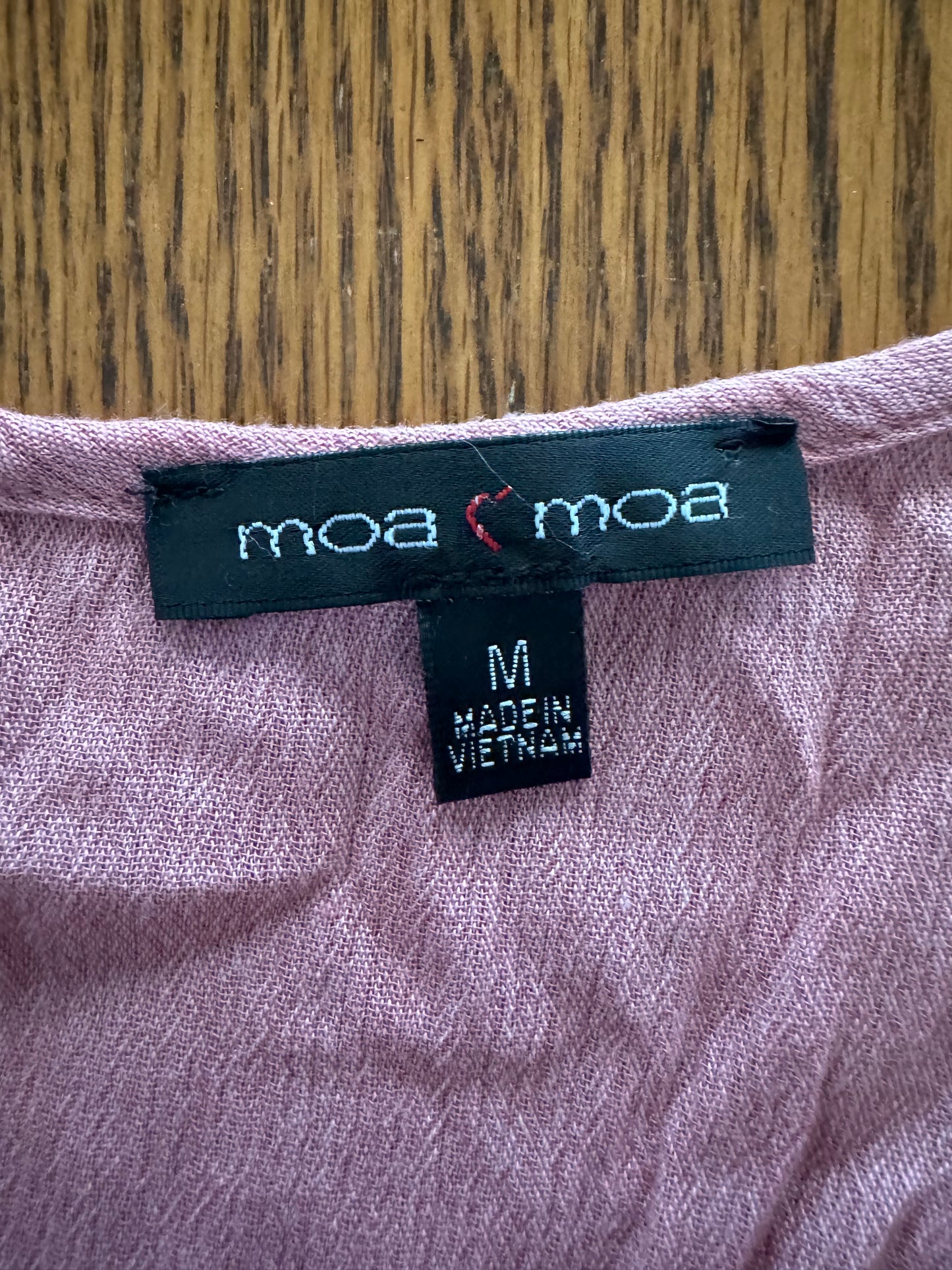 Moa Moa Mauve Top With Ruffle Hem