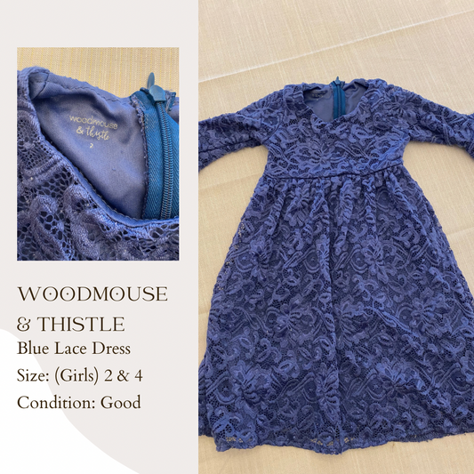 Woodmouse & Thistle Blue Lace Dress
