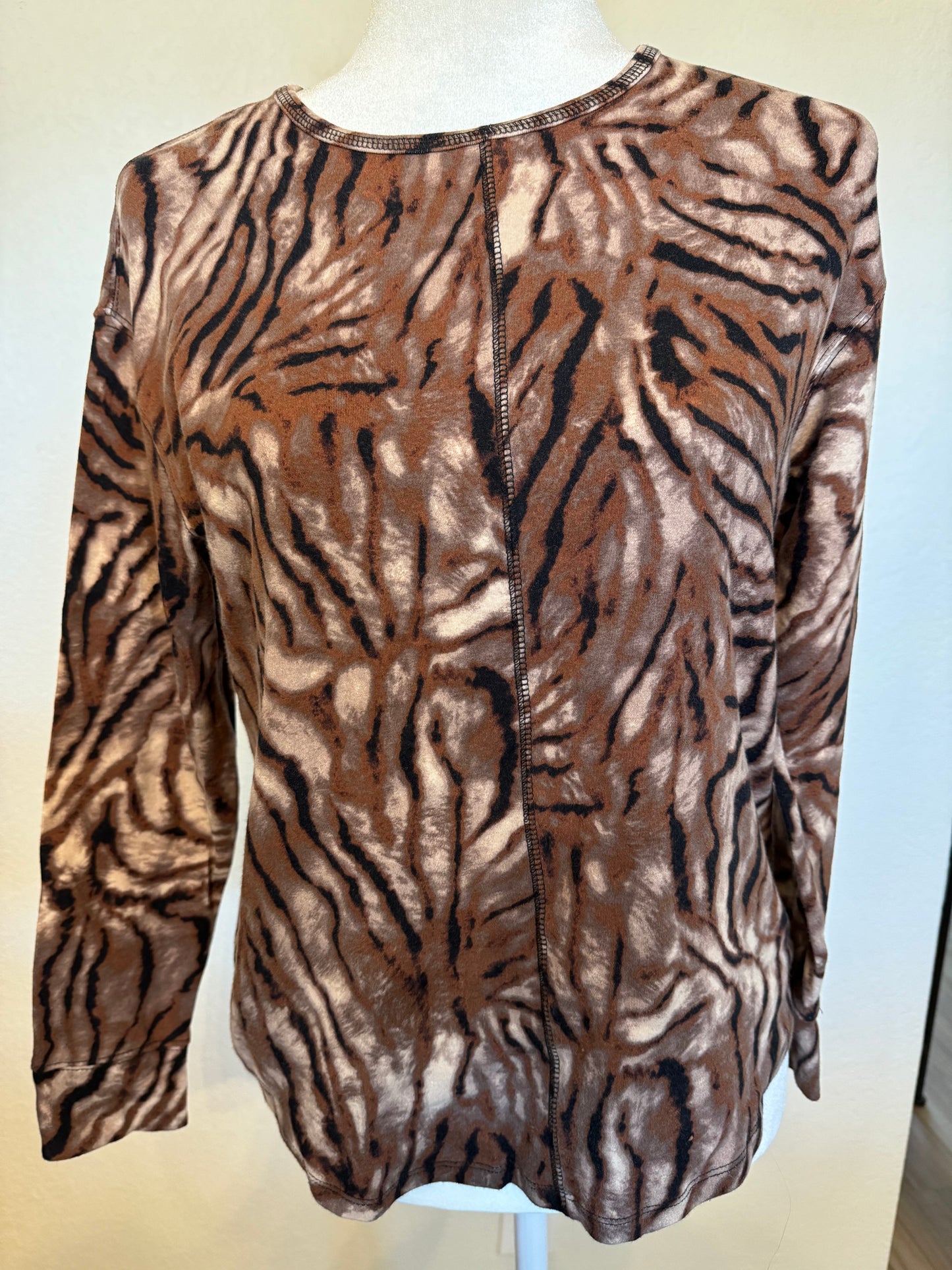 Westbound Brown Print Top