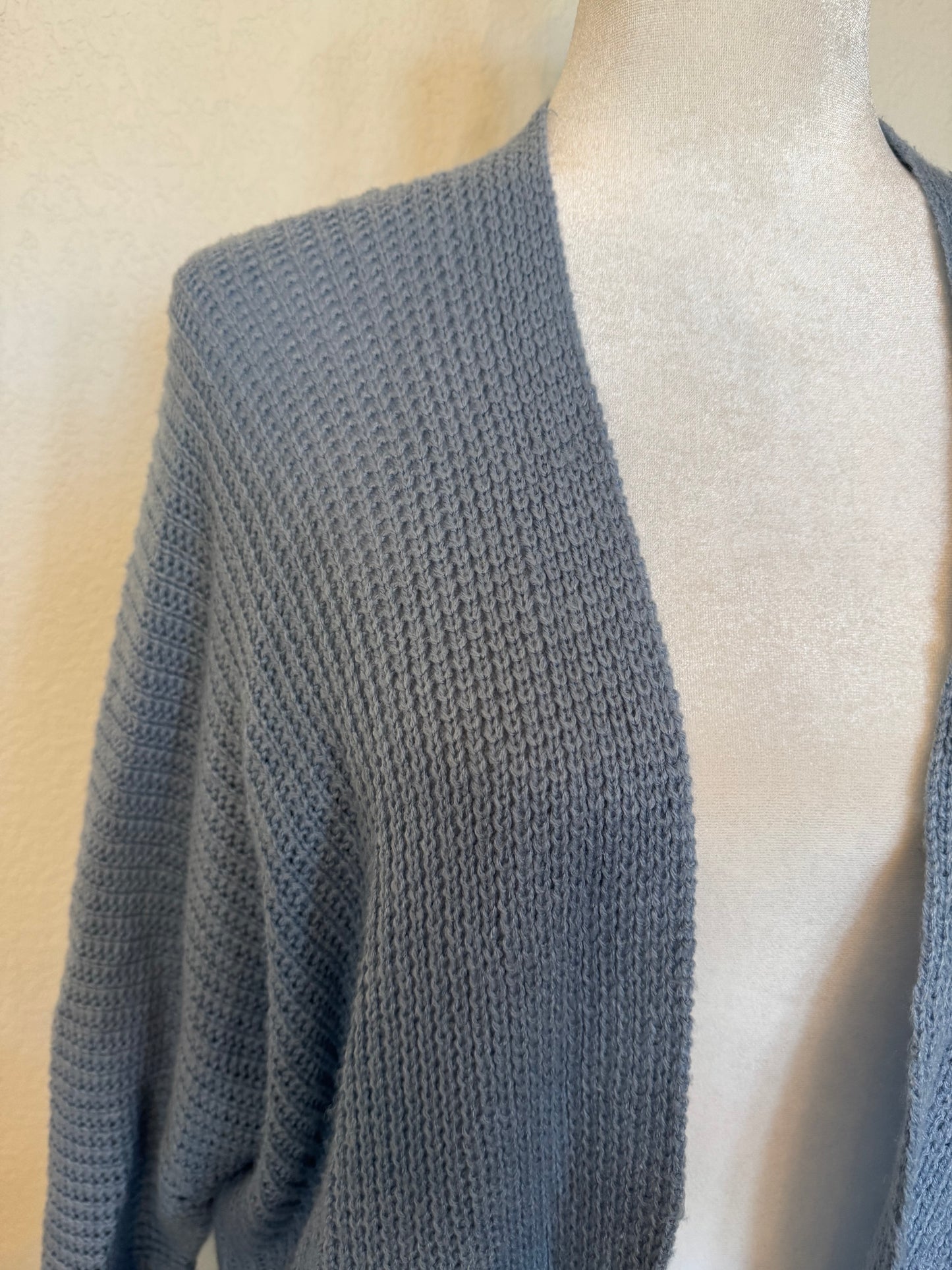 Say What? Slate Blue Knit Cardigan