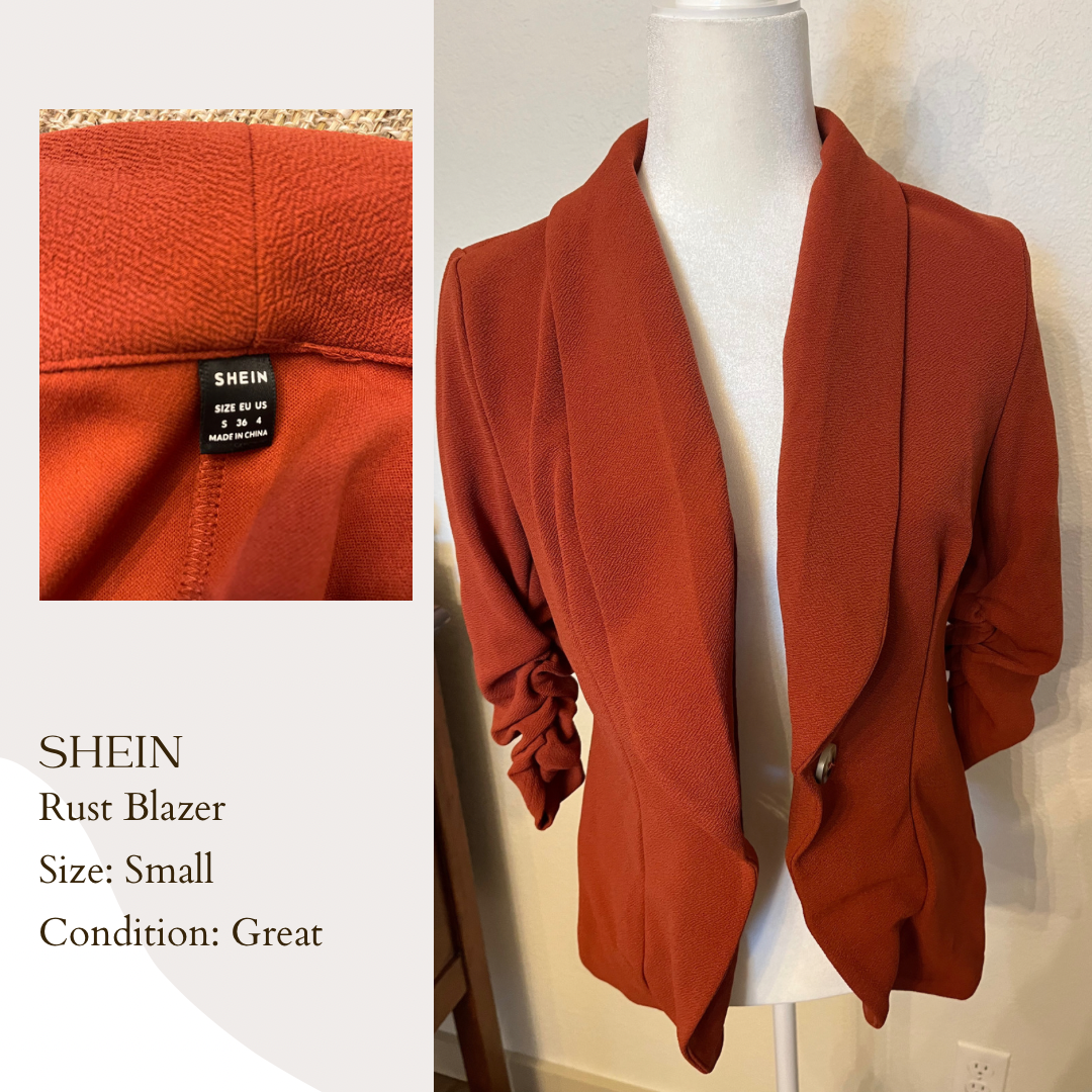 Shein Rust Blazer