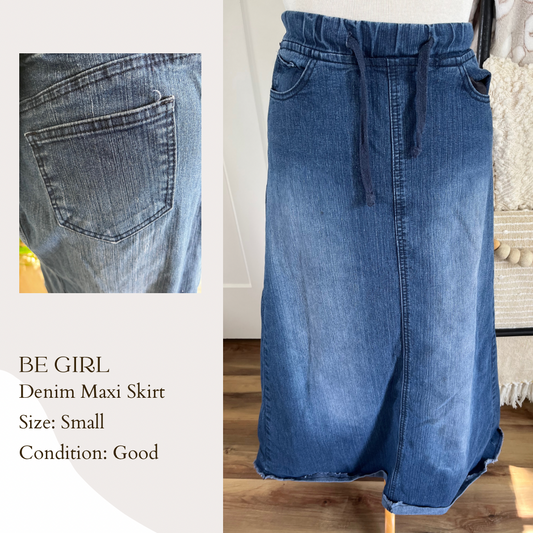 Be Girl Denim Maxi Skirt