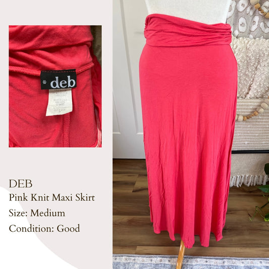 Deb Pink Knit Maxi Skirt