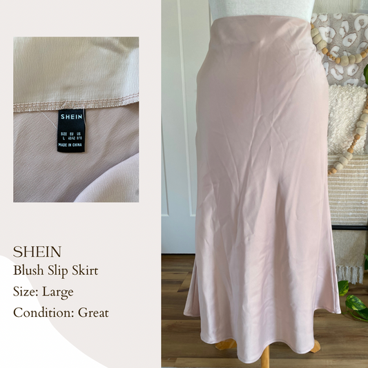 Shein Blush Slip Skirt