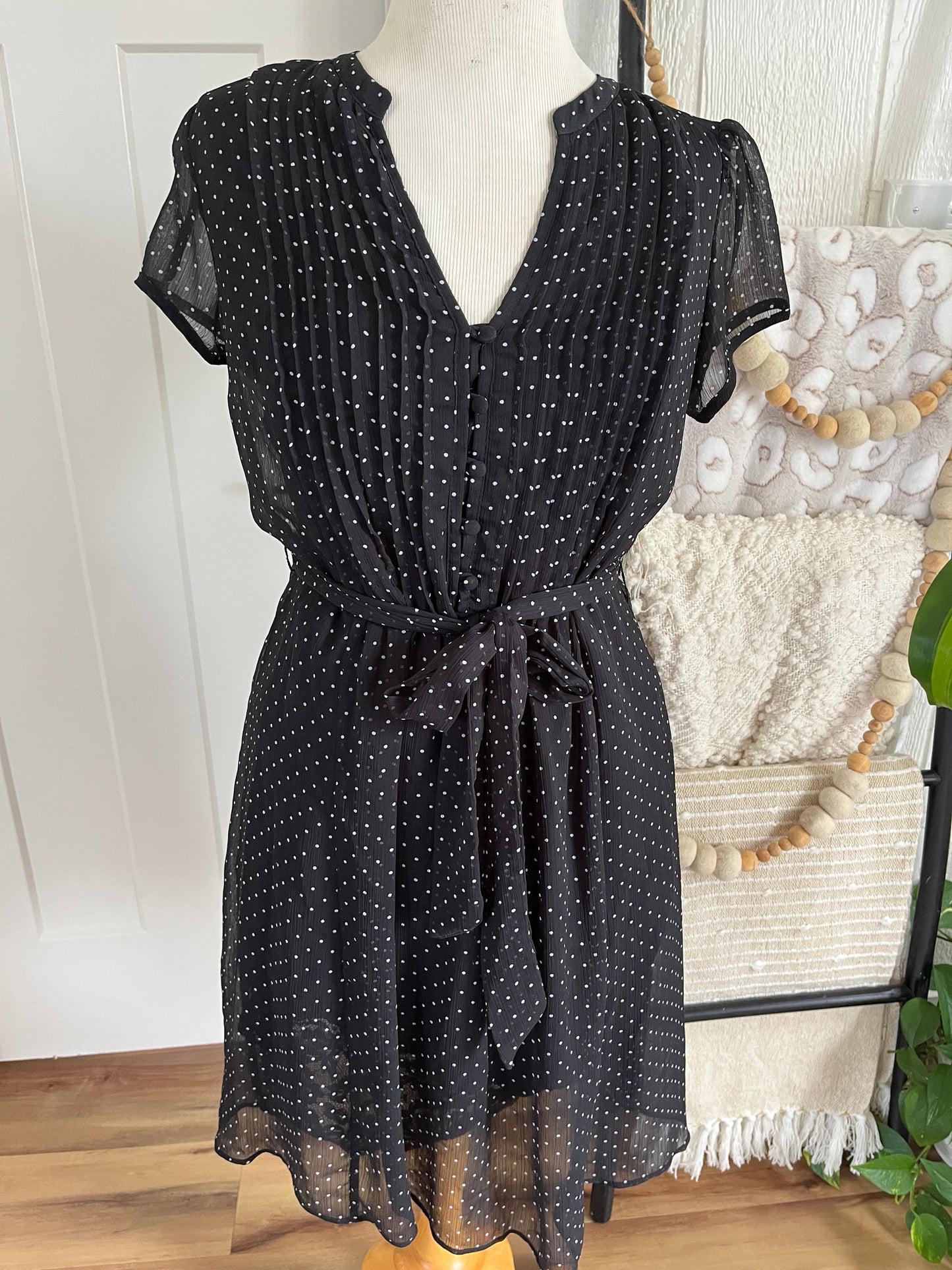 MSK Polkadot Midi Dress