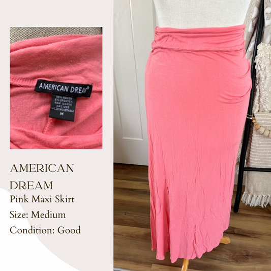 American Dream Pink Maxi Skirt