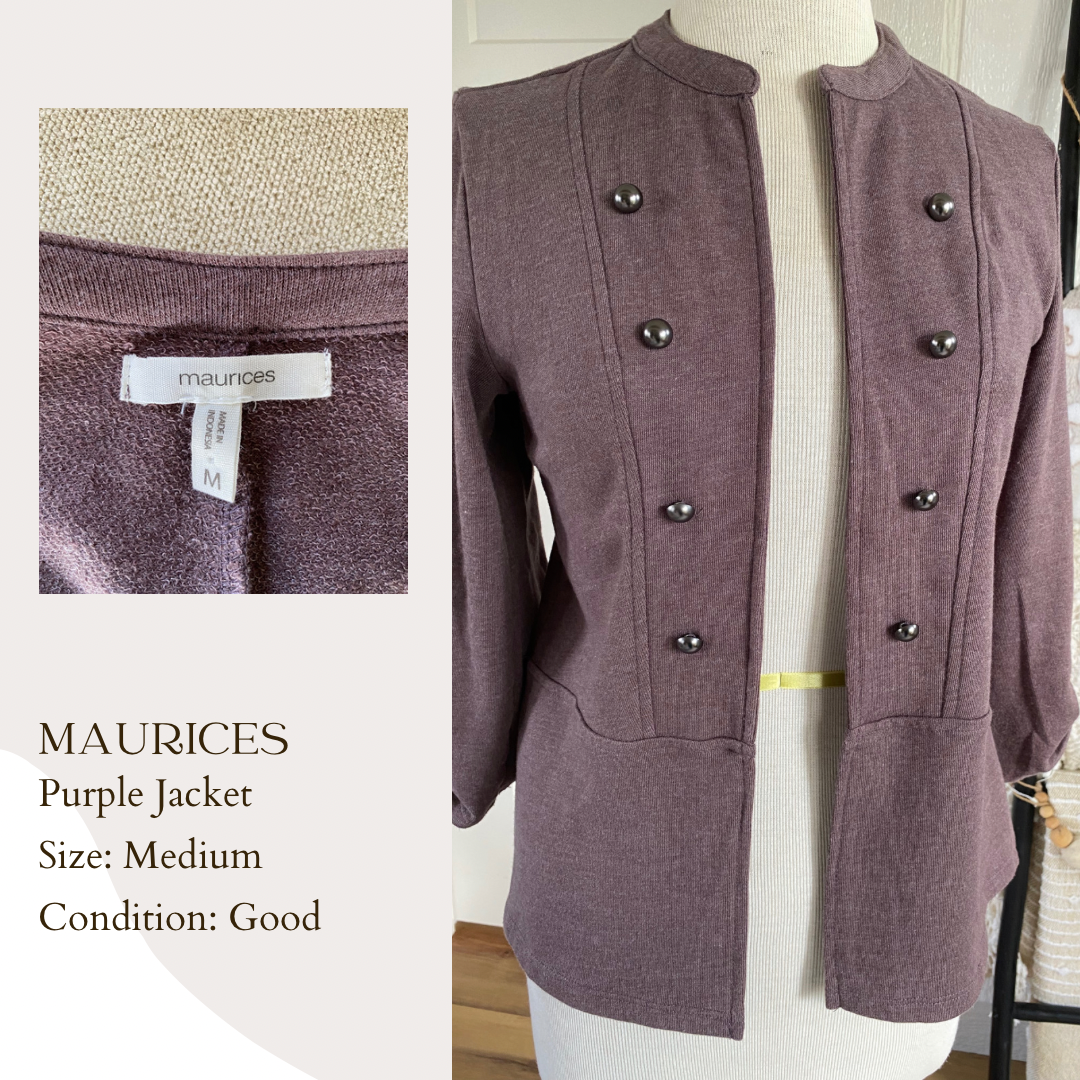 Maurices Purple Jacket