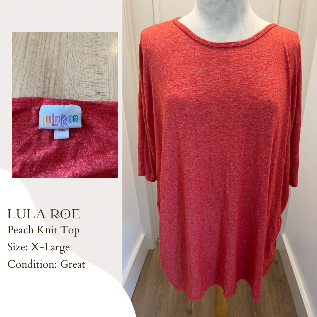 Lula Roe Peach Knit Top