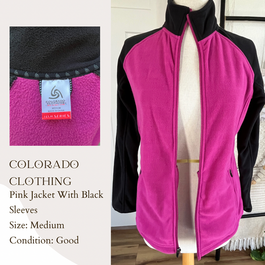 Colorado Clothing Pink Jacket With Black Sleeves