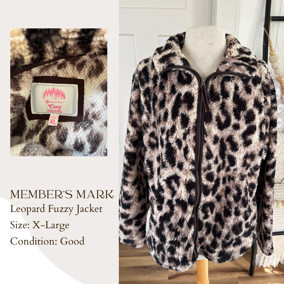 Member’s Mark Leopard Fuzzy Jacket