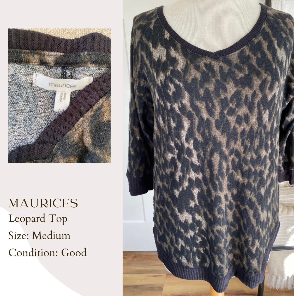 Maurices Leopard Top