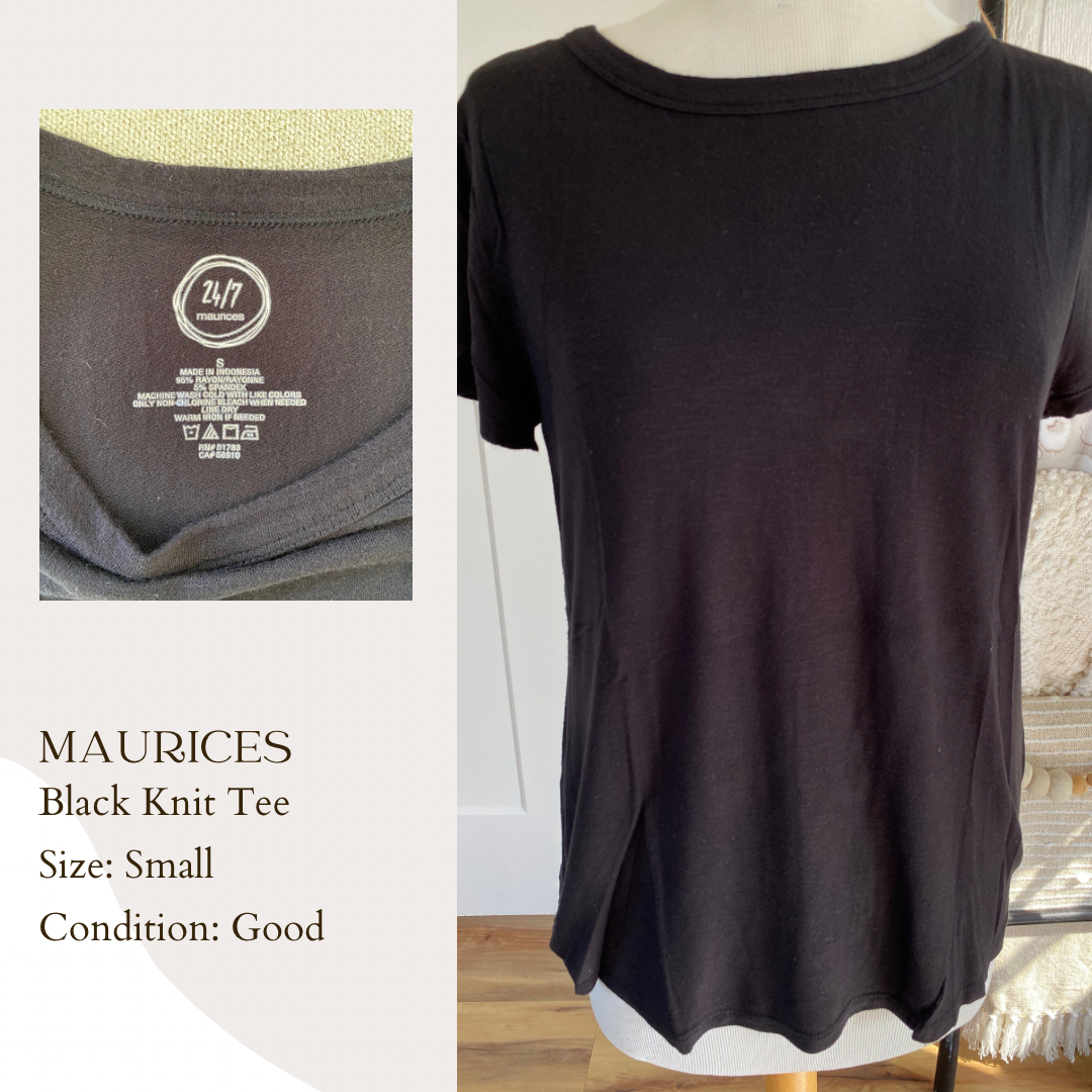 Maurices Black Knit Tee