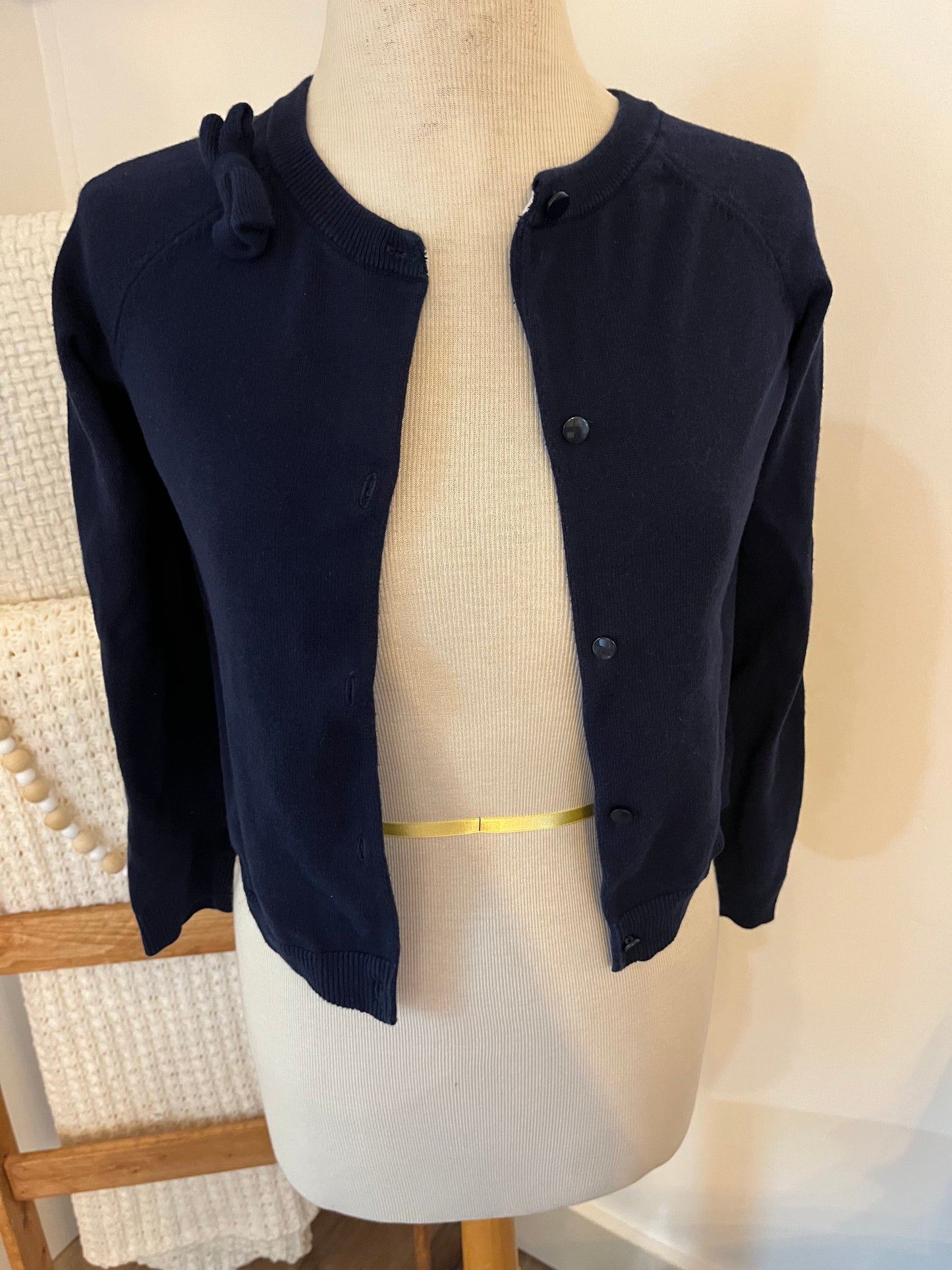 Crown & Ivy Navy Bow Cardigan