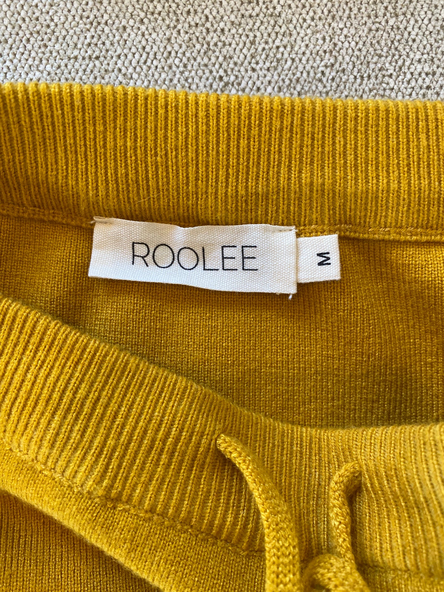 Roole Mustard Knit Skirt