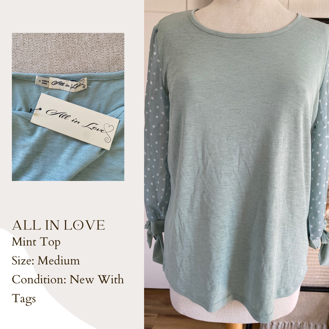 All in Love Mint Top