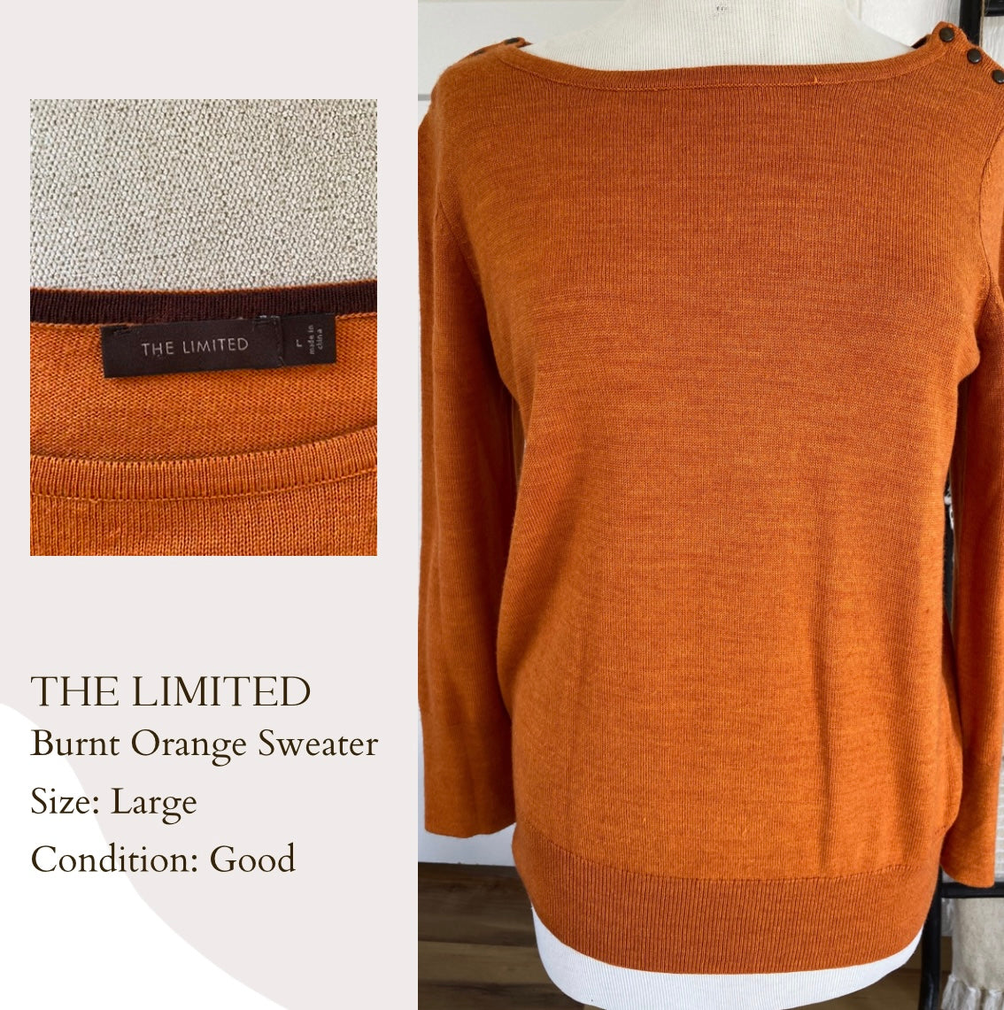 The Limited Burnt Orange Sweater