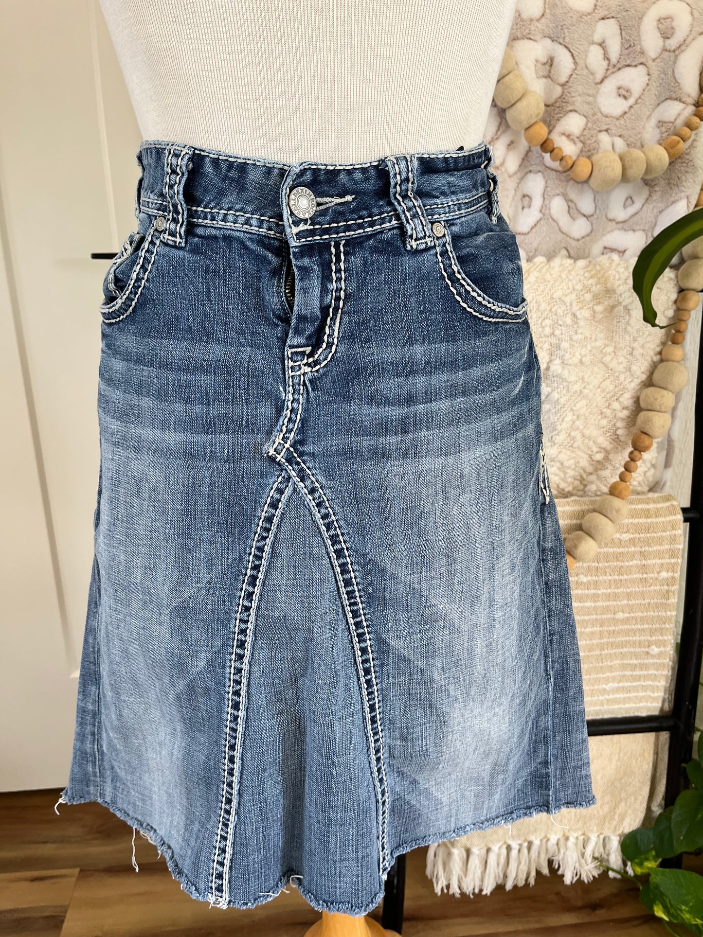 Rock & Roll Light Denim Skirt