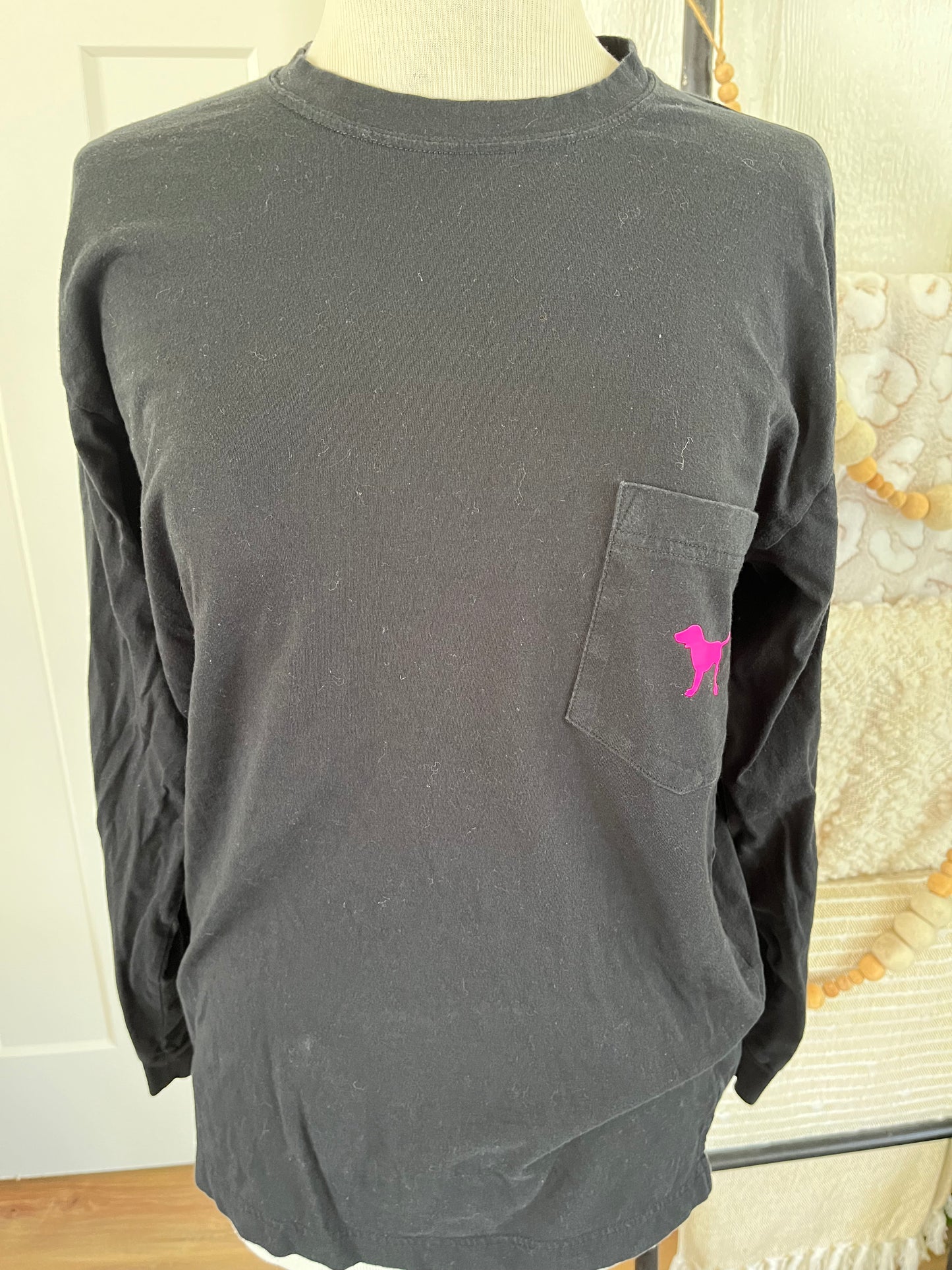 Pink Black Multicolor Top