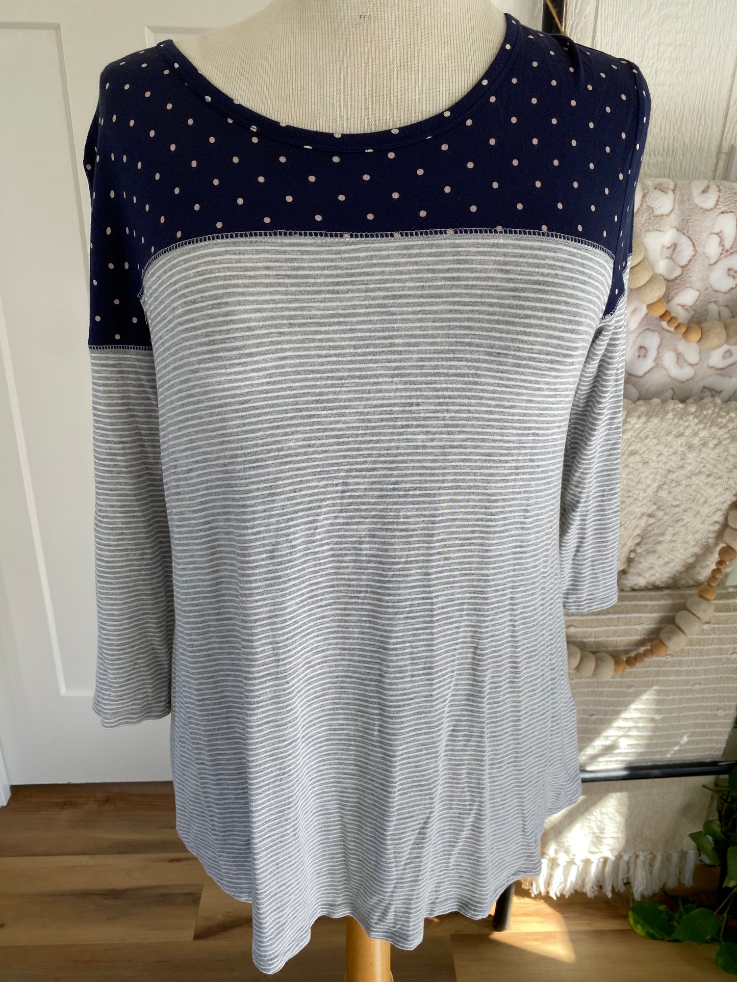 Maurices Gray Stripe Top