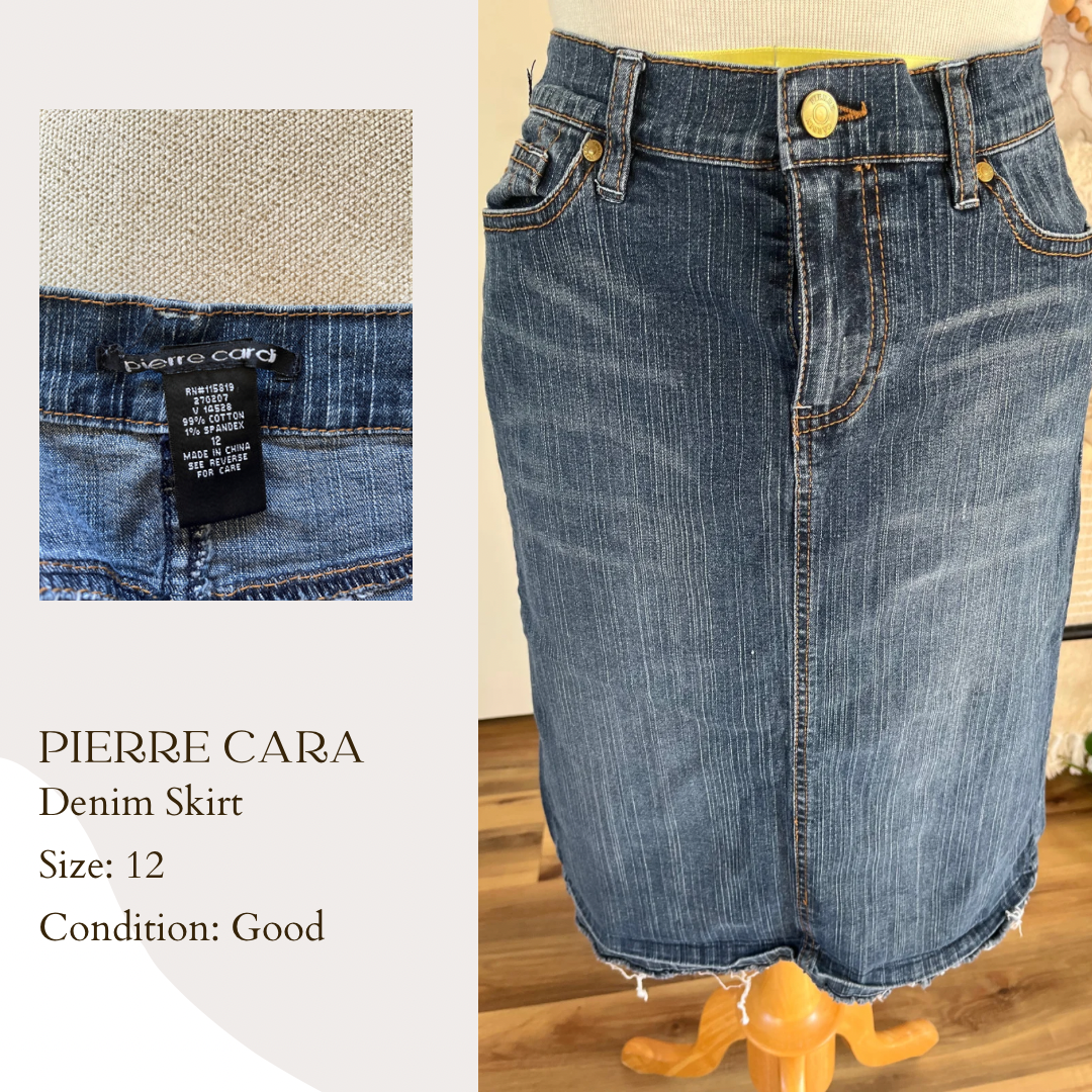 Pierre Cara Denim Skirt