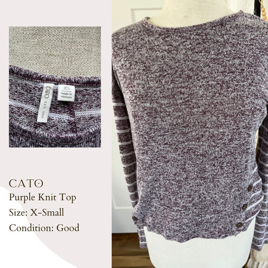 Cato Purple Knit Top