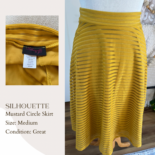 Silhouette Mustard Circle Skirt