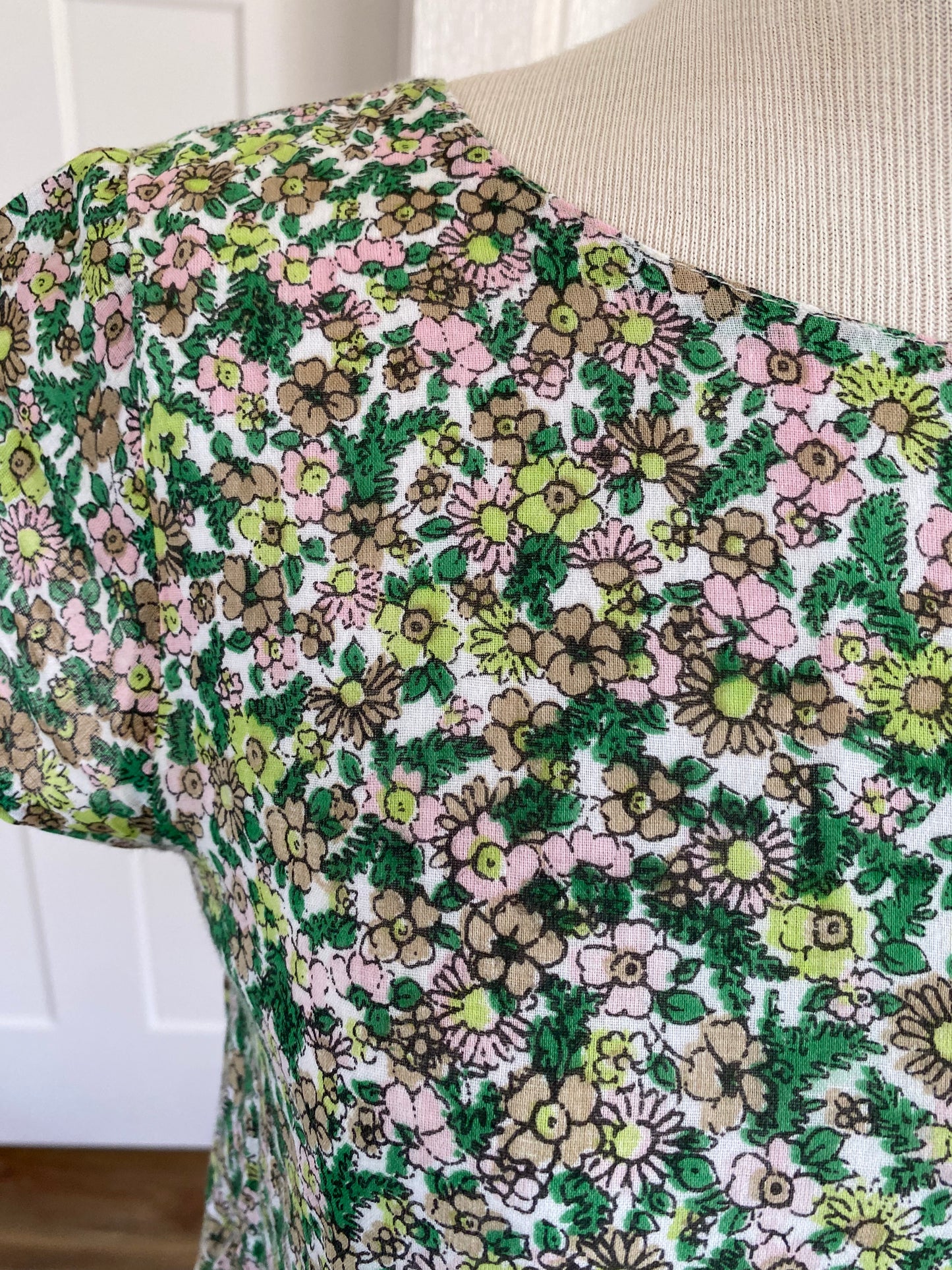 Porridge Green Floral Top