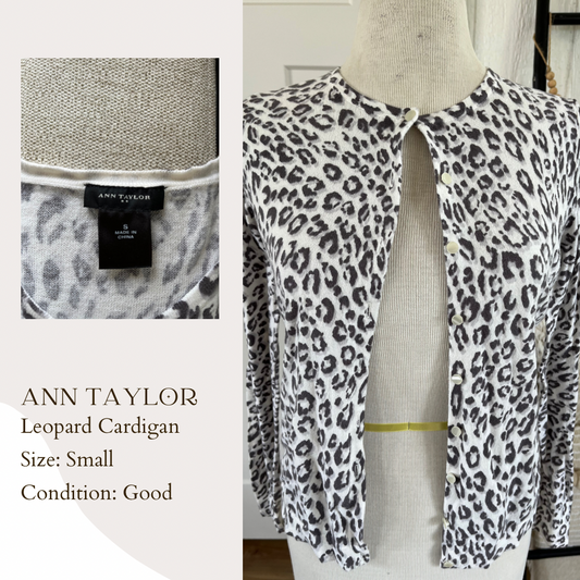 Ann Taylor Leopard Cardigan