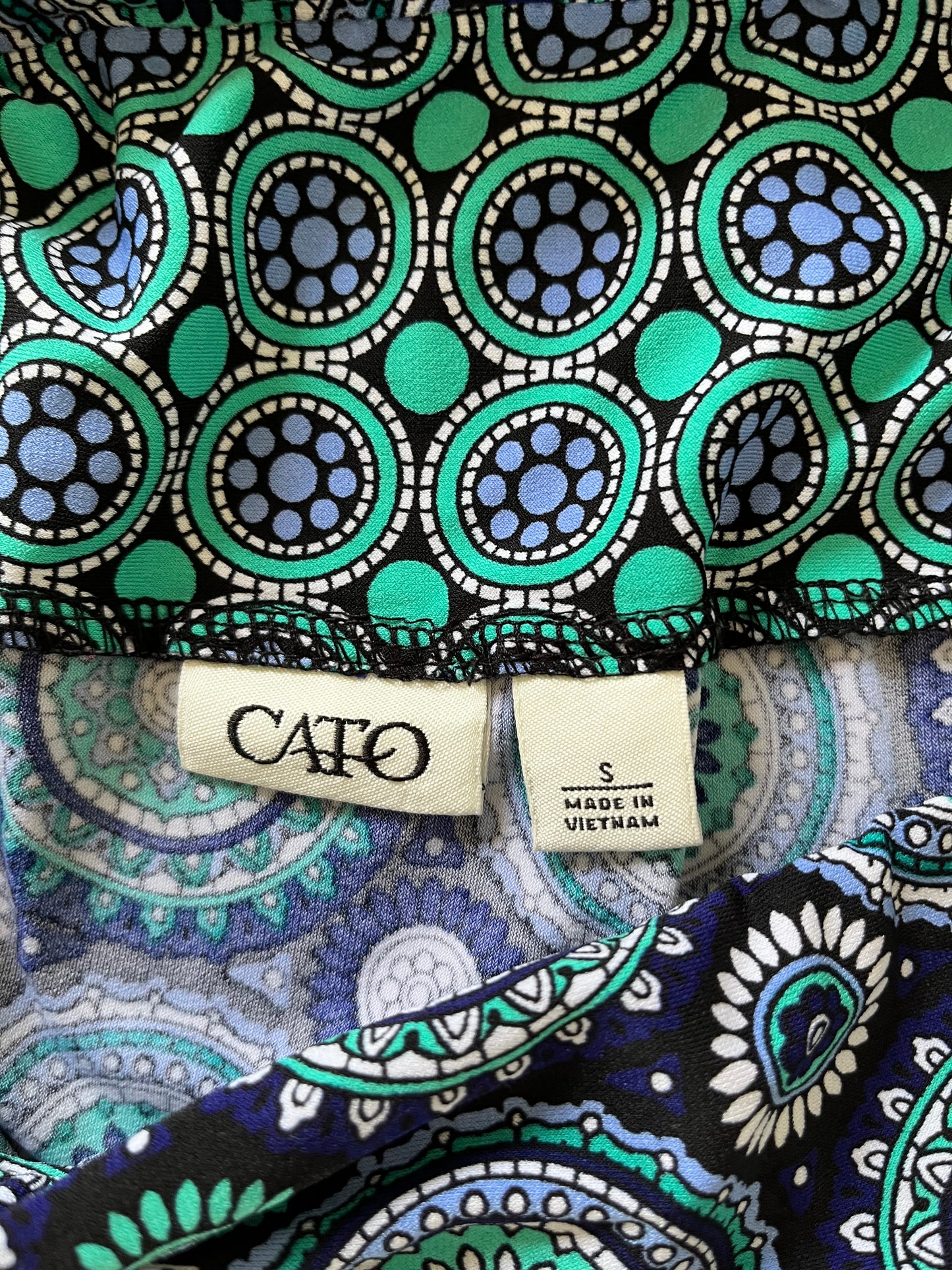 Cato Green and Navy Maxi Skirt