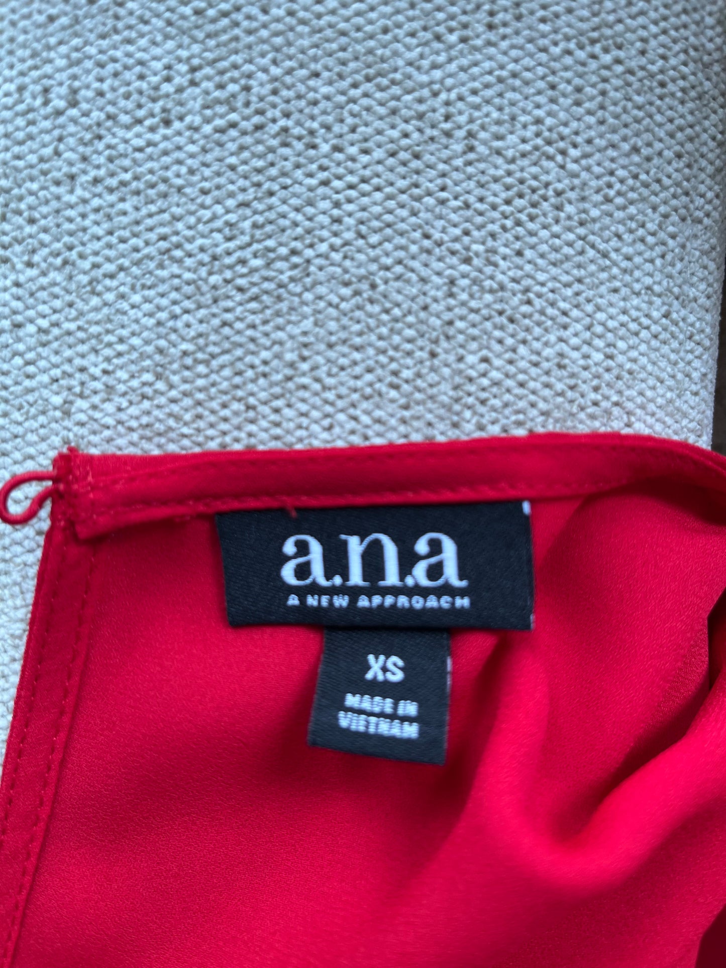 A.N.A. Red Top With Ruffle Accent