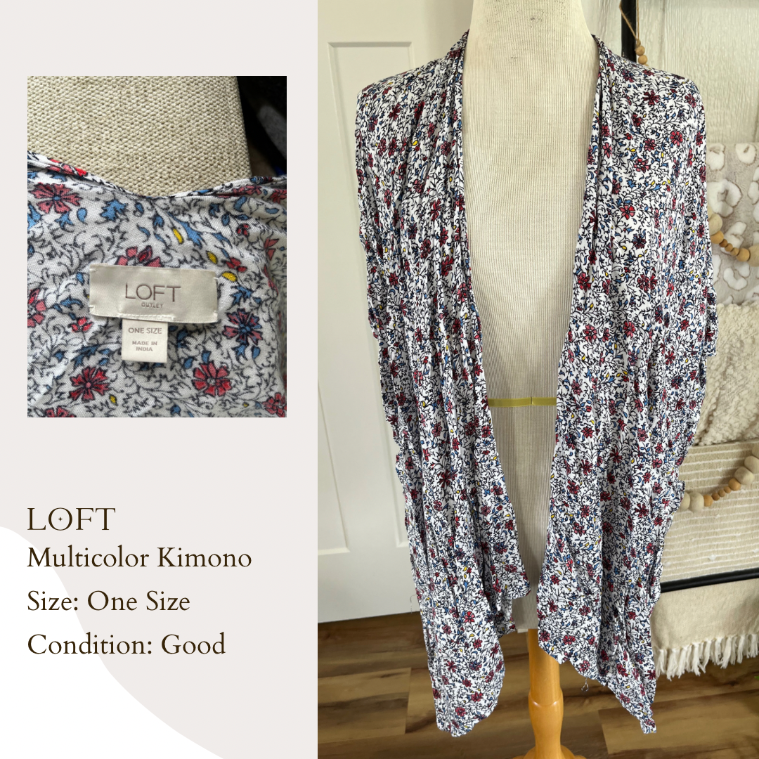 LOFT Multicolor Kimono