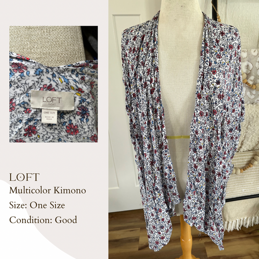 LOFT Multicolor Kimono