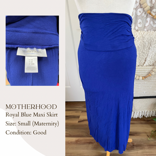 Motherhood Royal Blue Maxi Skirt