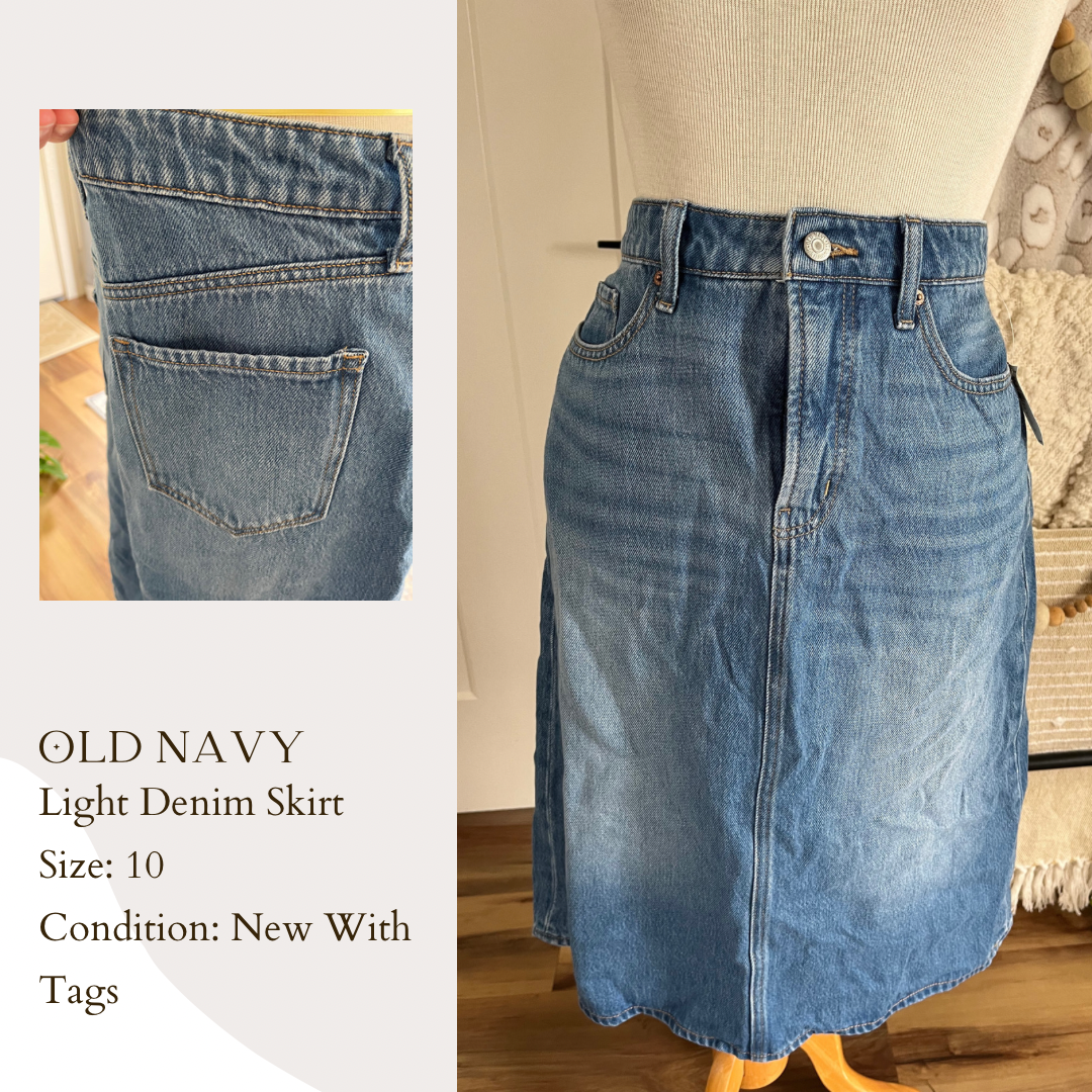 Old Navy Light Denim Skirt