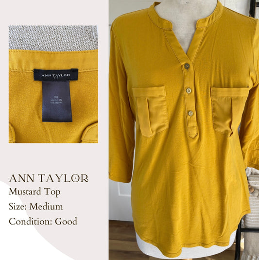 Ann Taylor Mustard Top