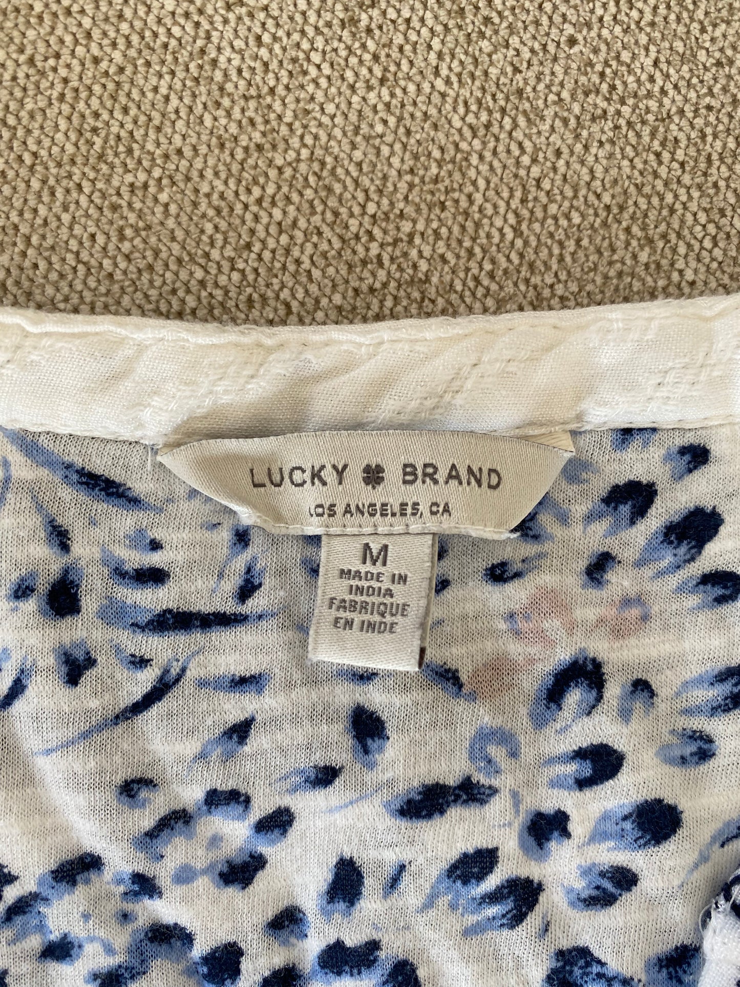 Lucky Brand Blue Floral Top