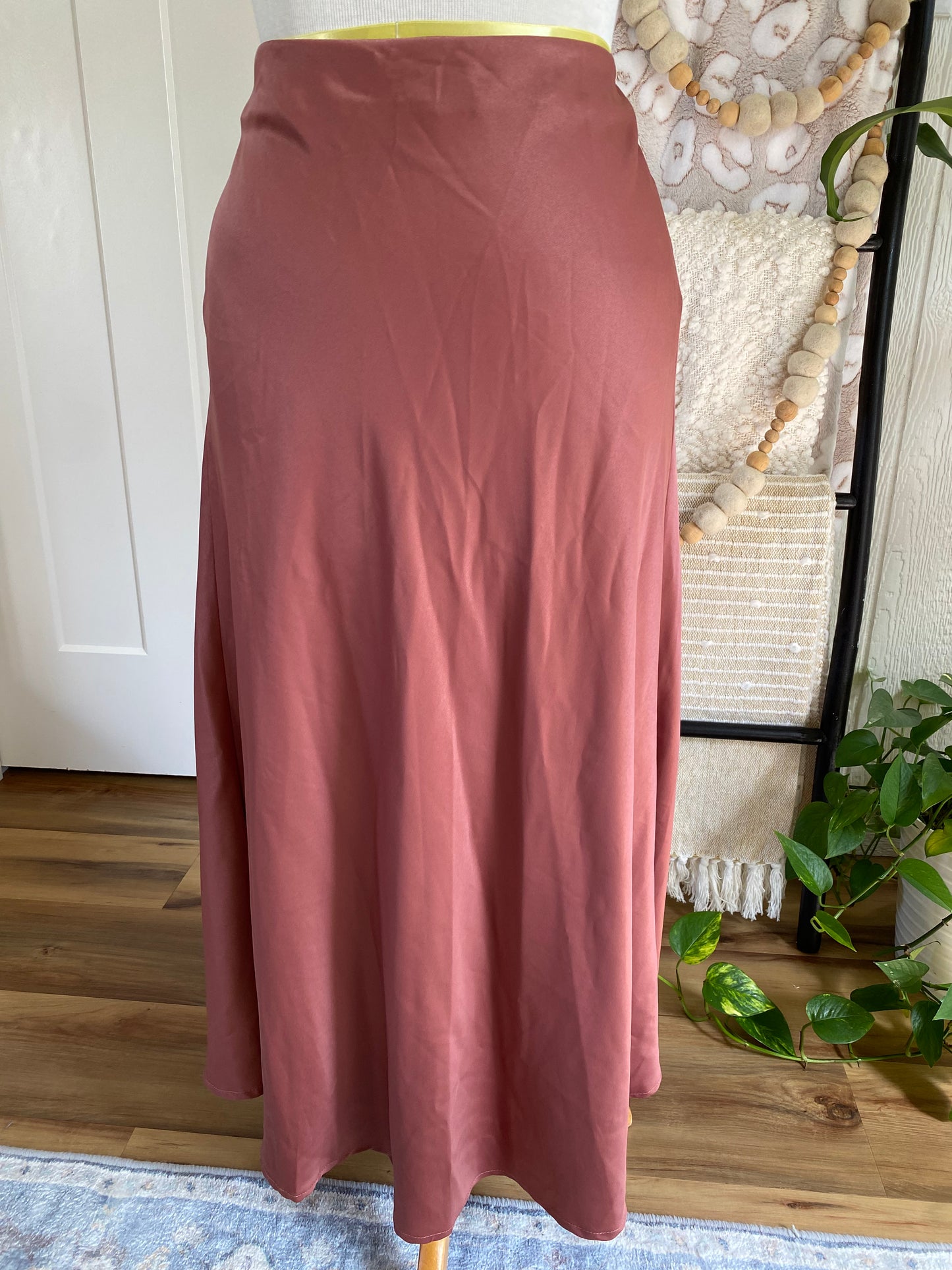 Shein Dusty Rose Slip Skirt