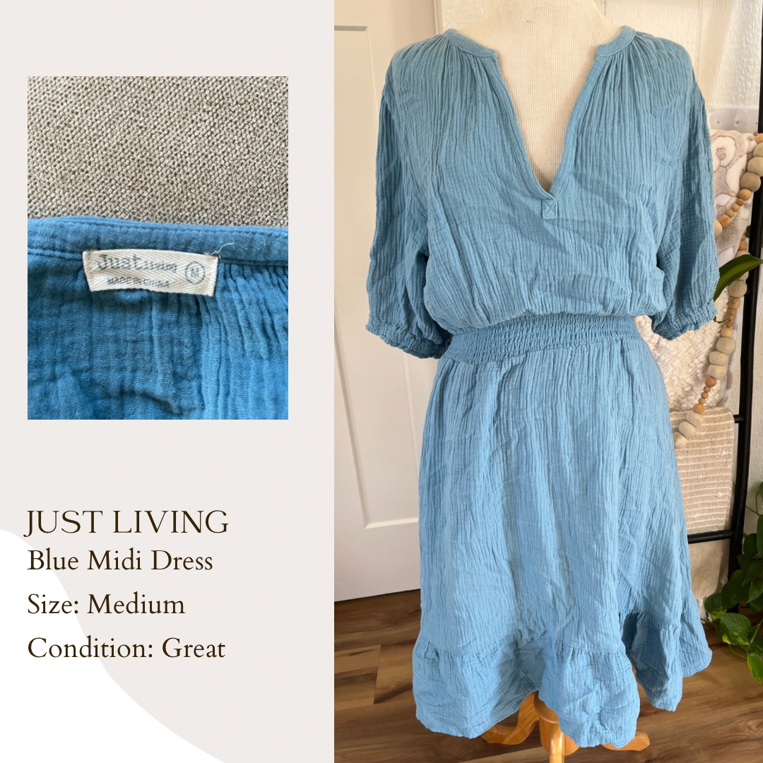 Just Living Blue Midi Dress